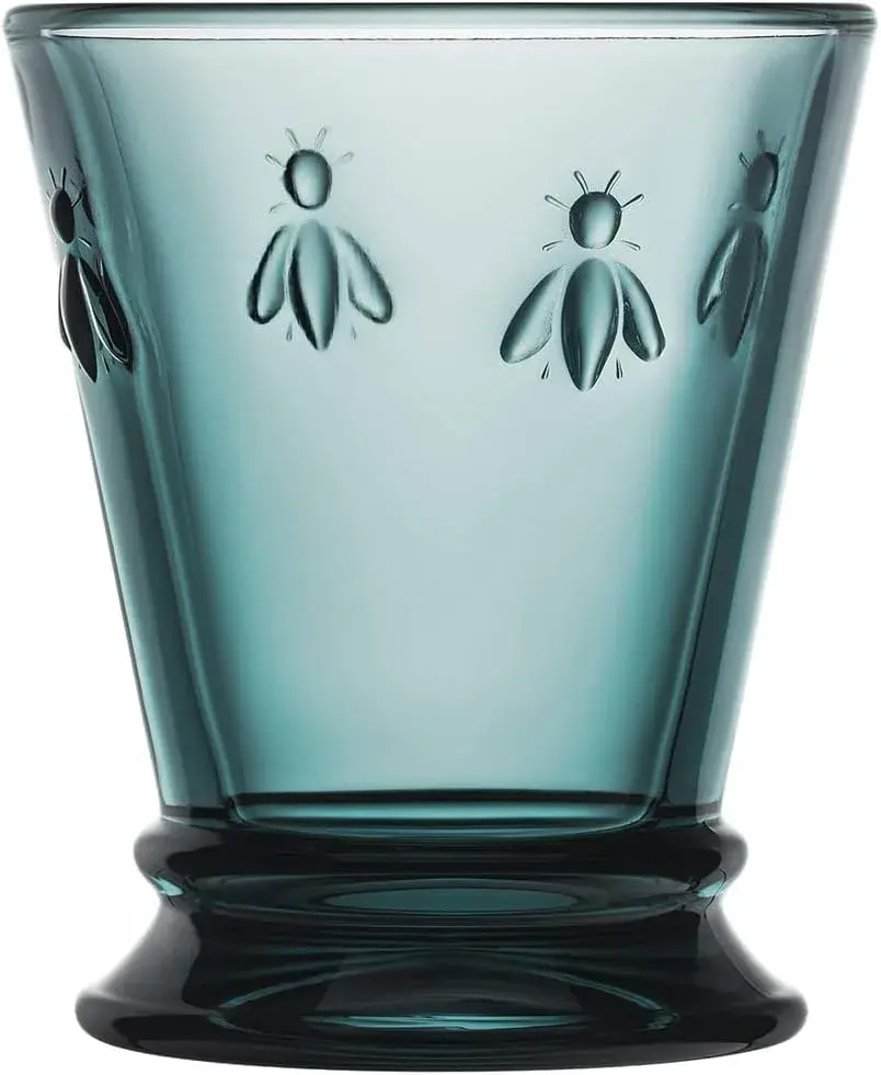 La Rochère Napoleon Bee Blue Tumbler Set of 6 | 255ml (9 fl oz) Classic French Glassware - view 2