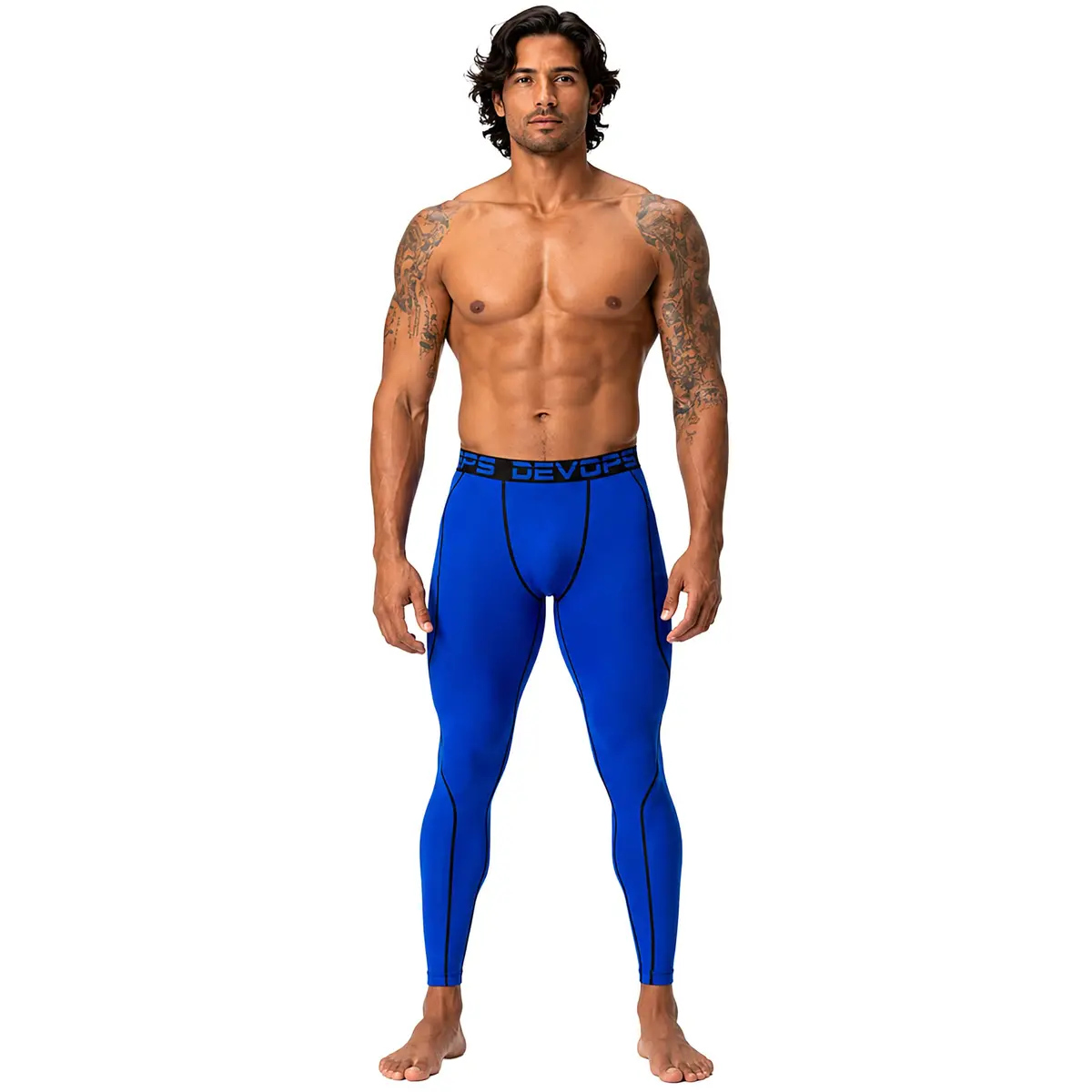 DEVOPS Men's Compression Pants Athletic Leggings Tights | 4-Way Stretch, UPF 50+ Support - view 9