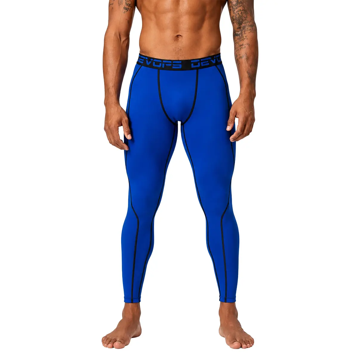DEVOPS Men's Compression Pants Athletic Leggings Tights | 4-Way Stretch, UPF 50+ Support - view 2