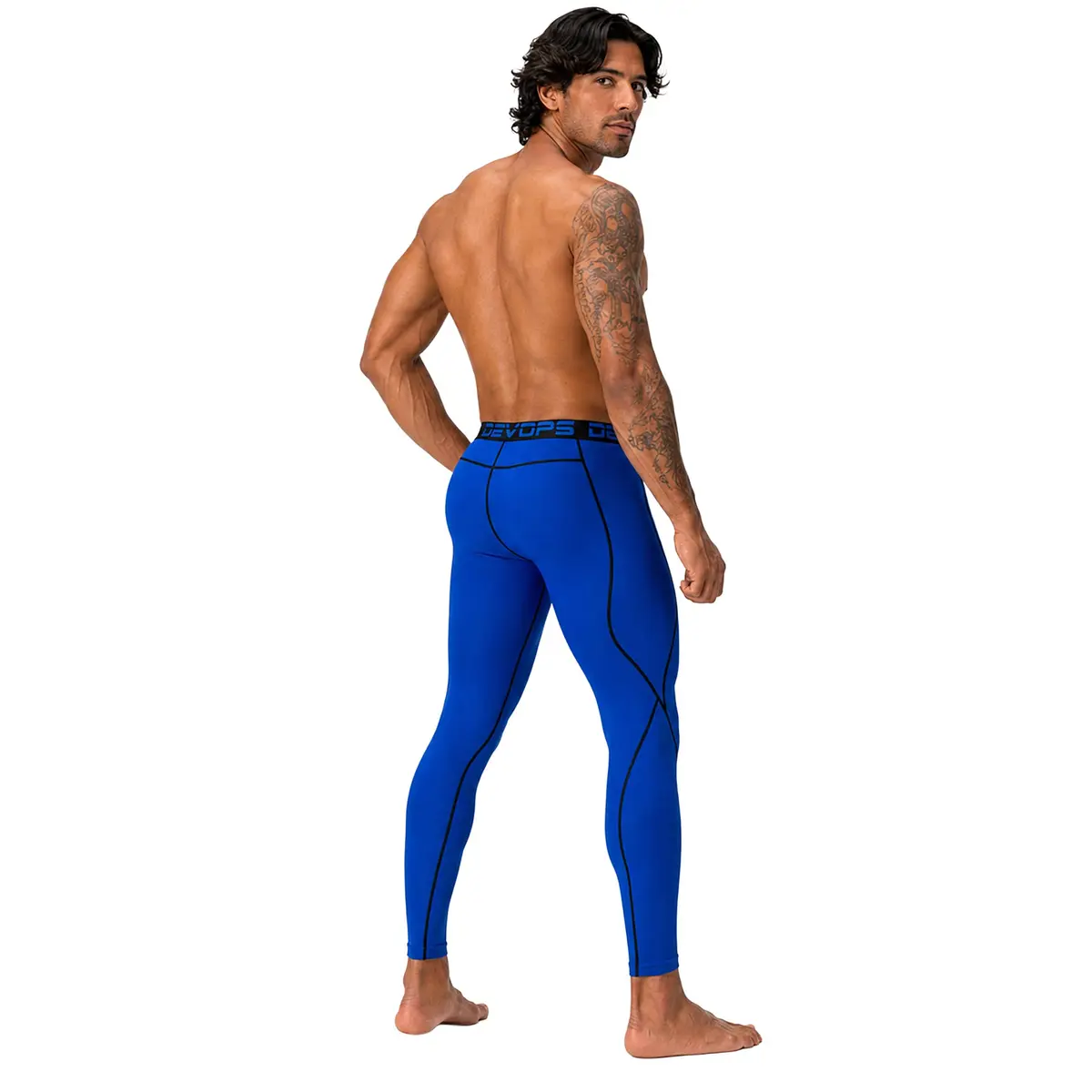 DEVOPS Men's Compression Pants Athletic Leggings Tights | 4-Way Stretch, UPF 50+ Support - view 3
