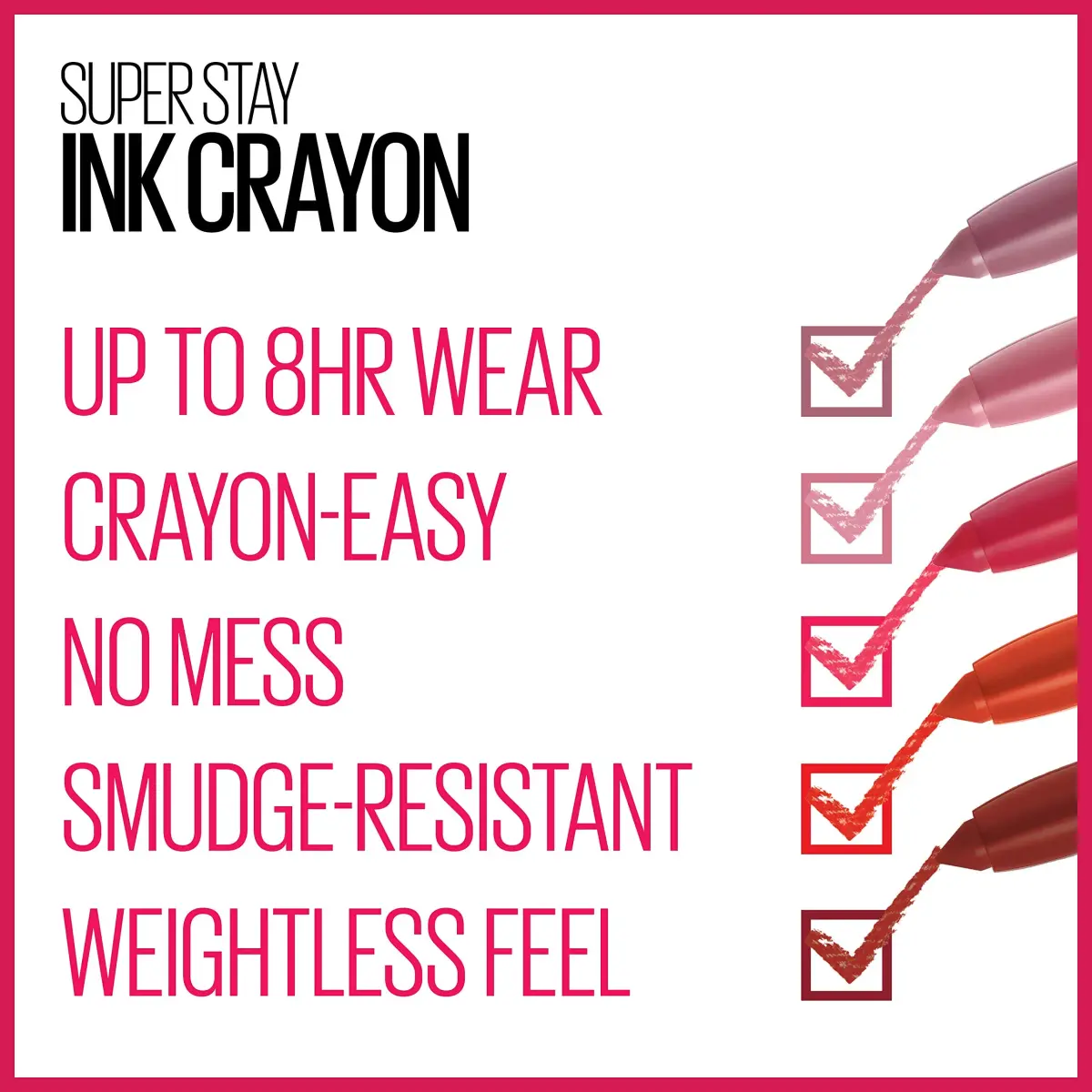 Maybelline Super Stay Ink Crayon Lipstick 0.04 oz (1.1g) | Matte Berry Wine Lip Color - view 6