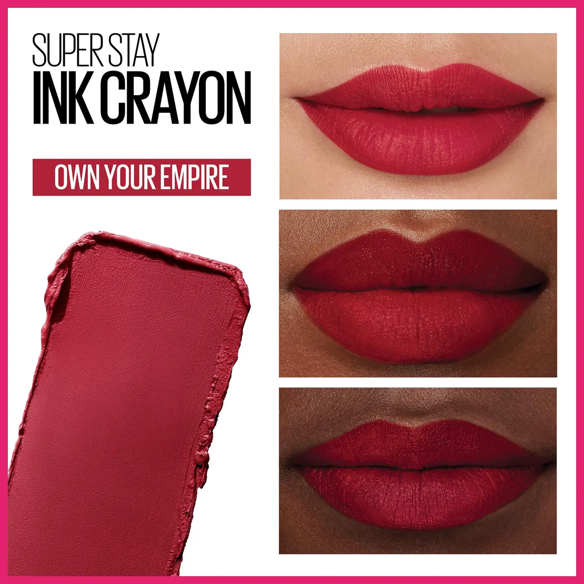 Maybelline Super Stay Ink Crayon Lipstick 0.04 oz (1.1g) | Matte Berry Wine Lip Color - view 3