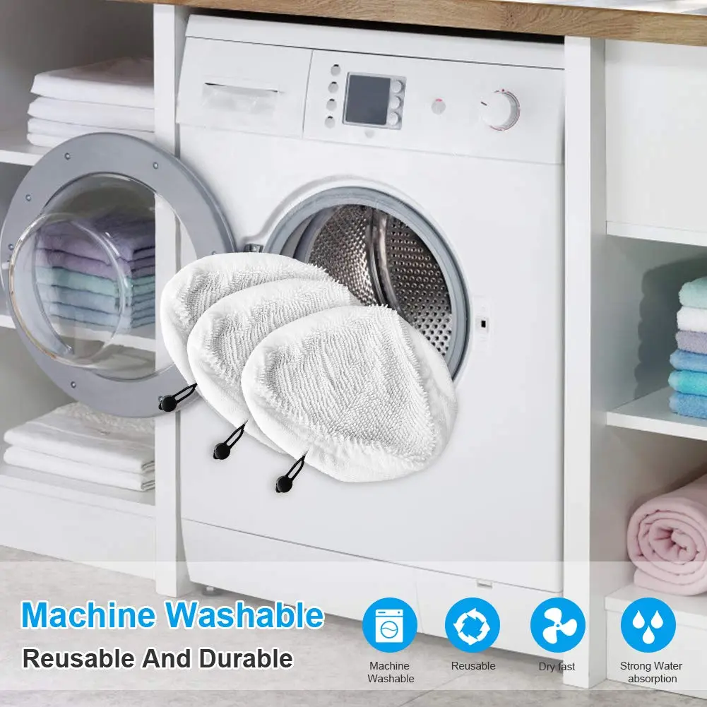 Fushing 6Pcs Steam Mop Pads | Reusable Microfiber Replacement Pads for Steam Mops - view 5