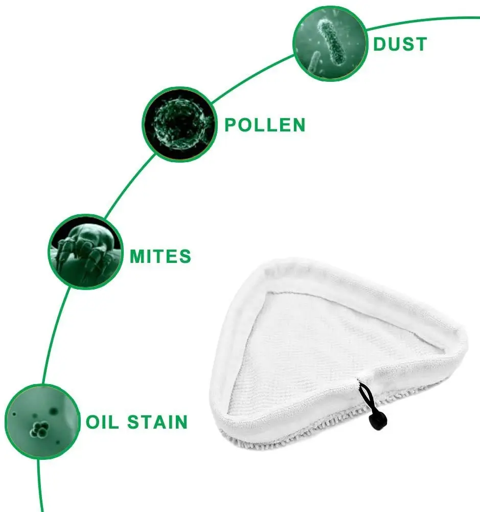 Fushing 6Pcs Steam Mop Pads | Reusable Microfiber Replacement Pads for Steam Mops - view 6