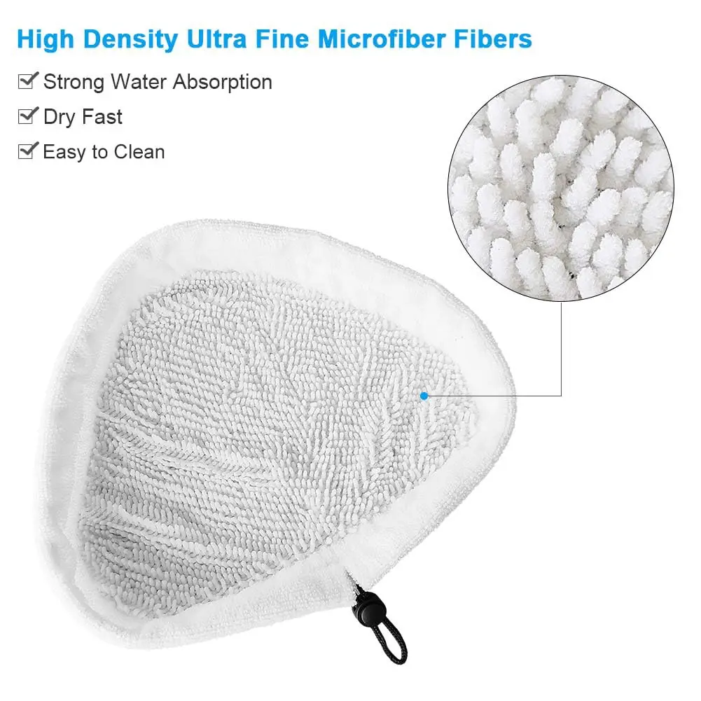 Fushing 6Pcs Steam Mop Pads | Reusable Microfiber Replacement Pads for Steam Mops - view 3