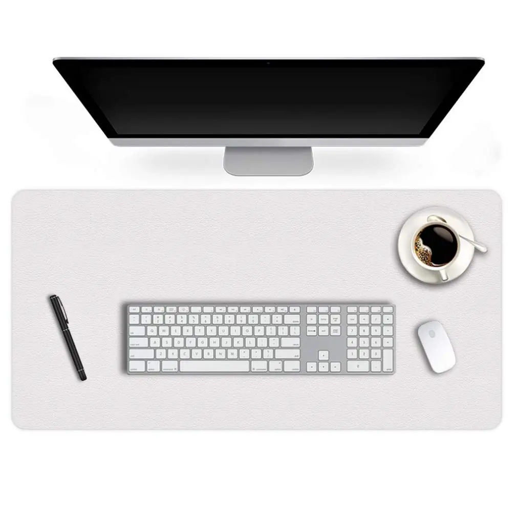 Easy Easy Life White PU Leather Desk Pad 91.44cm (36 Inch) | Waterproof & Heat-Resistant Table Protector - main product image