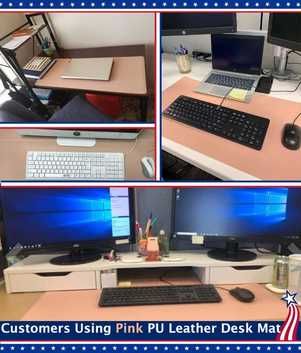 Easy Easy Life White PU Leather Desk Pad 91.44cm (36 Inch) | Waterproof & Heat-Resistant Table Protector - view 6