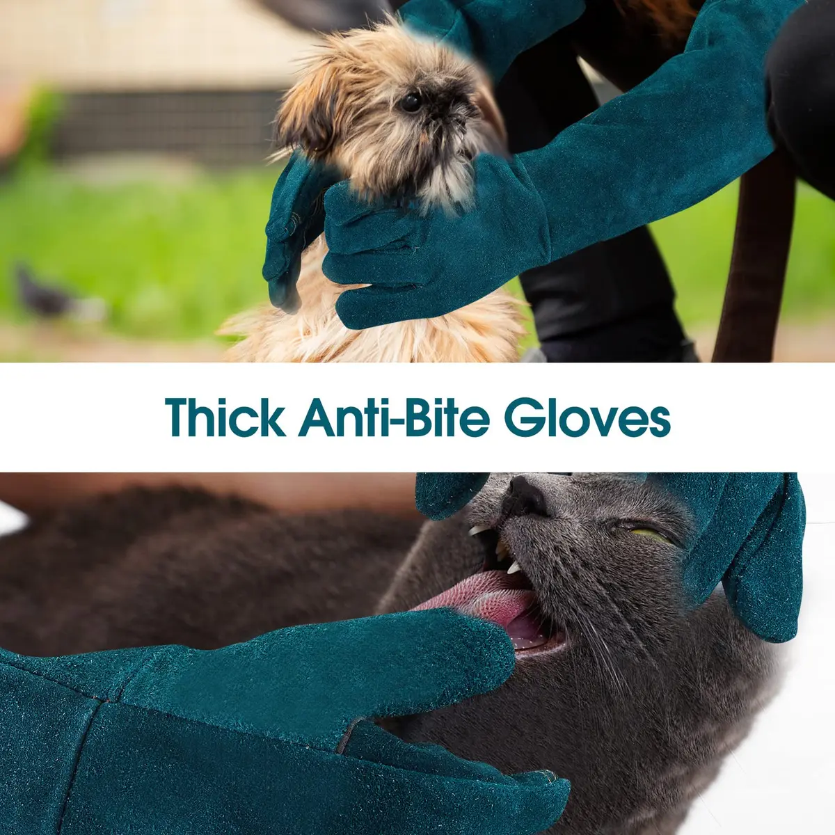 AOWPFVV Animal Handling Gloves Bite Proof for Dogs, Cats, 60cm (23.6in) Large | ANSI Cut Level A5 Protection - view 6