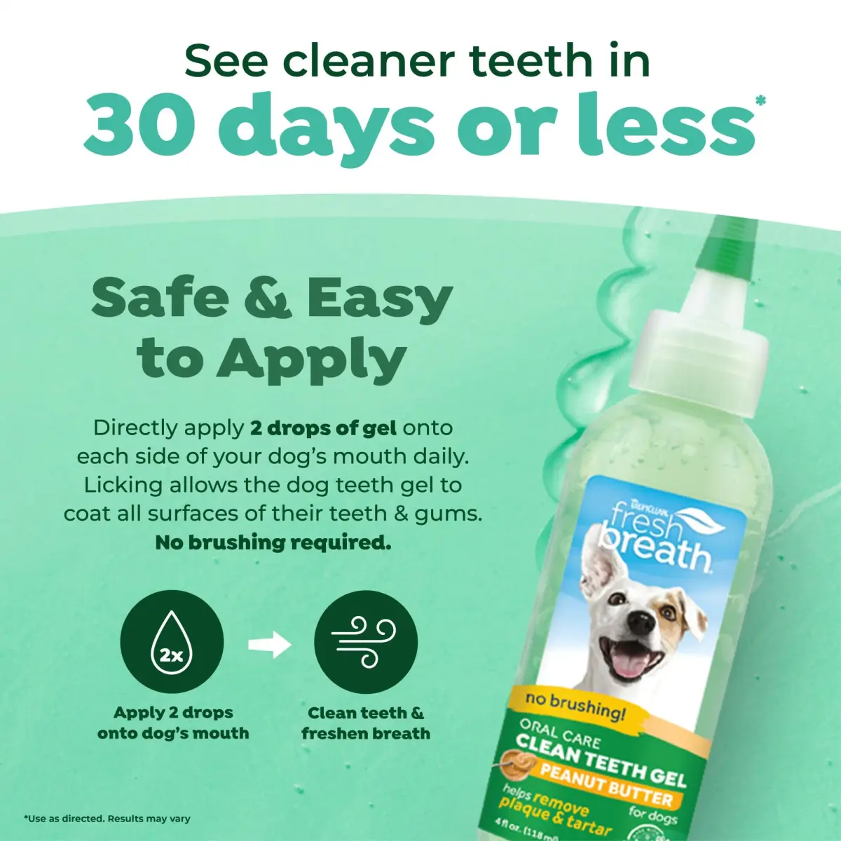 TropiClean No Brush Dog Toothpaste Peanut Butter 4oz (118ml) | Freshens Breath & Removes Plaque - view 3