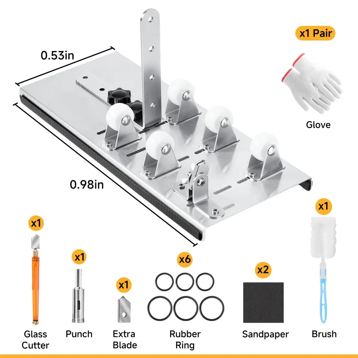 Kalawen Glass Bottle Cutter Kit for Round Bottles | Adjustable Stainless Steel Tool with Diamond Carbide Blade - view 7