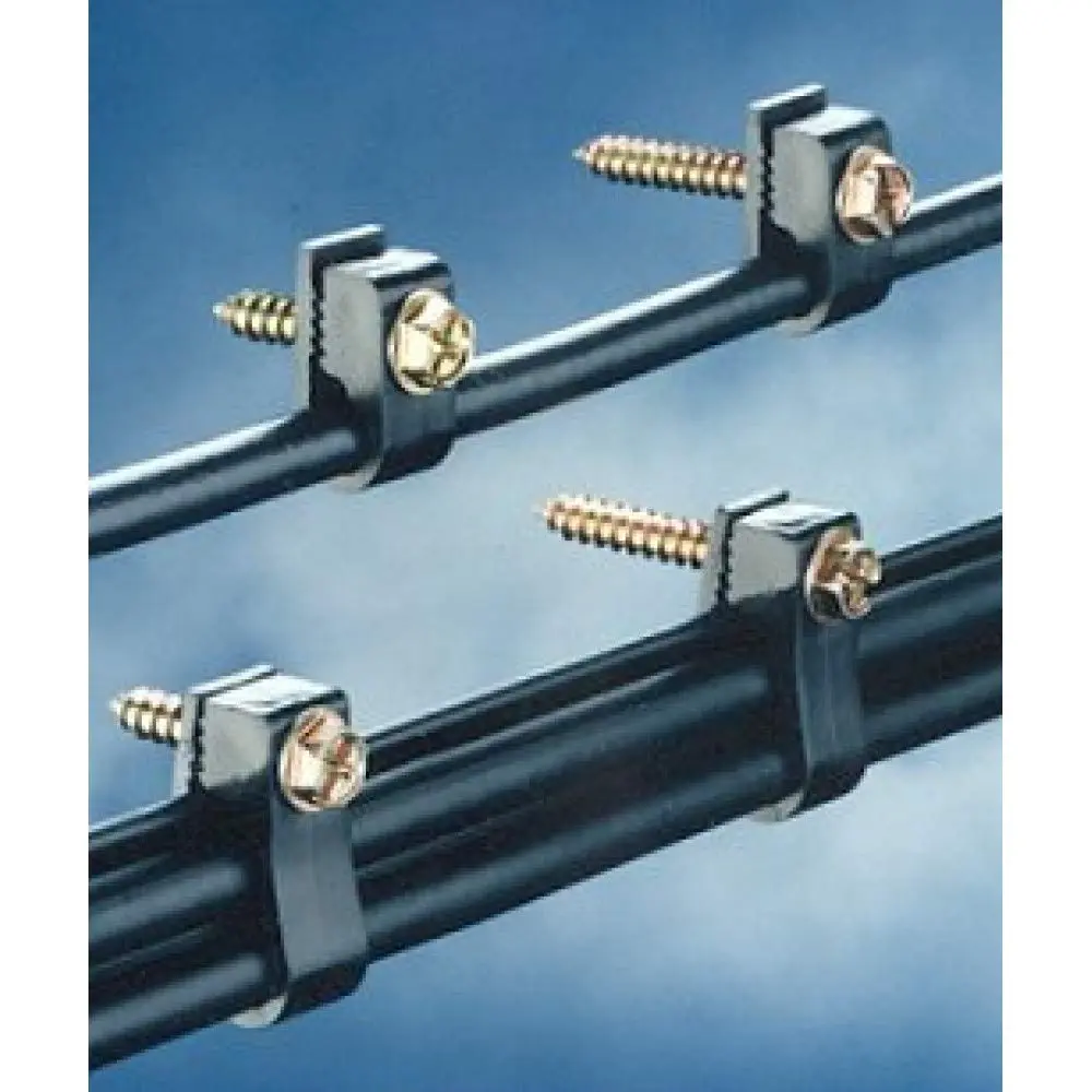 Stanz (TM) Flex Coaxial Cable Clips 1/4 in (6 mm) Black | UV Protected, Outdoor Rated, 100 Pieces - view 4