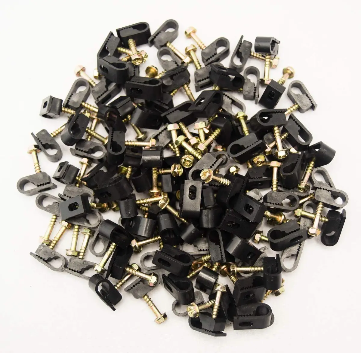 Stanz (TM) Flex Coaxial Cable Clips 1/4 in (6 mm) Black | UV Protected, Outdoor Rated, 100 Pieces - view 3