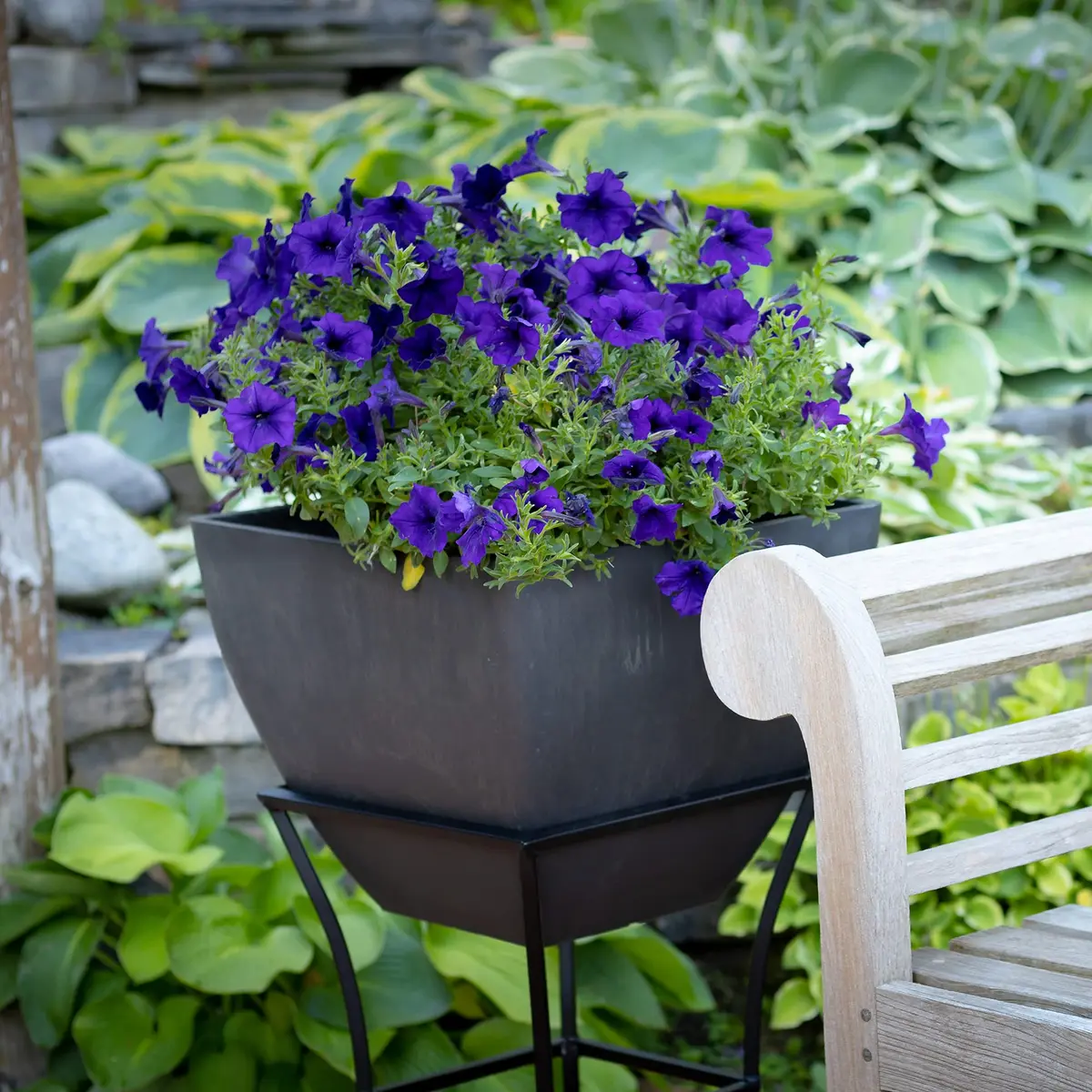RTS Home Accents 16" Square Garden Planter Graphite | Weather-Resistant Indoor/Outdoor Planter - view 6