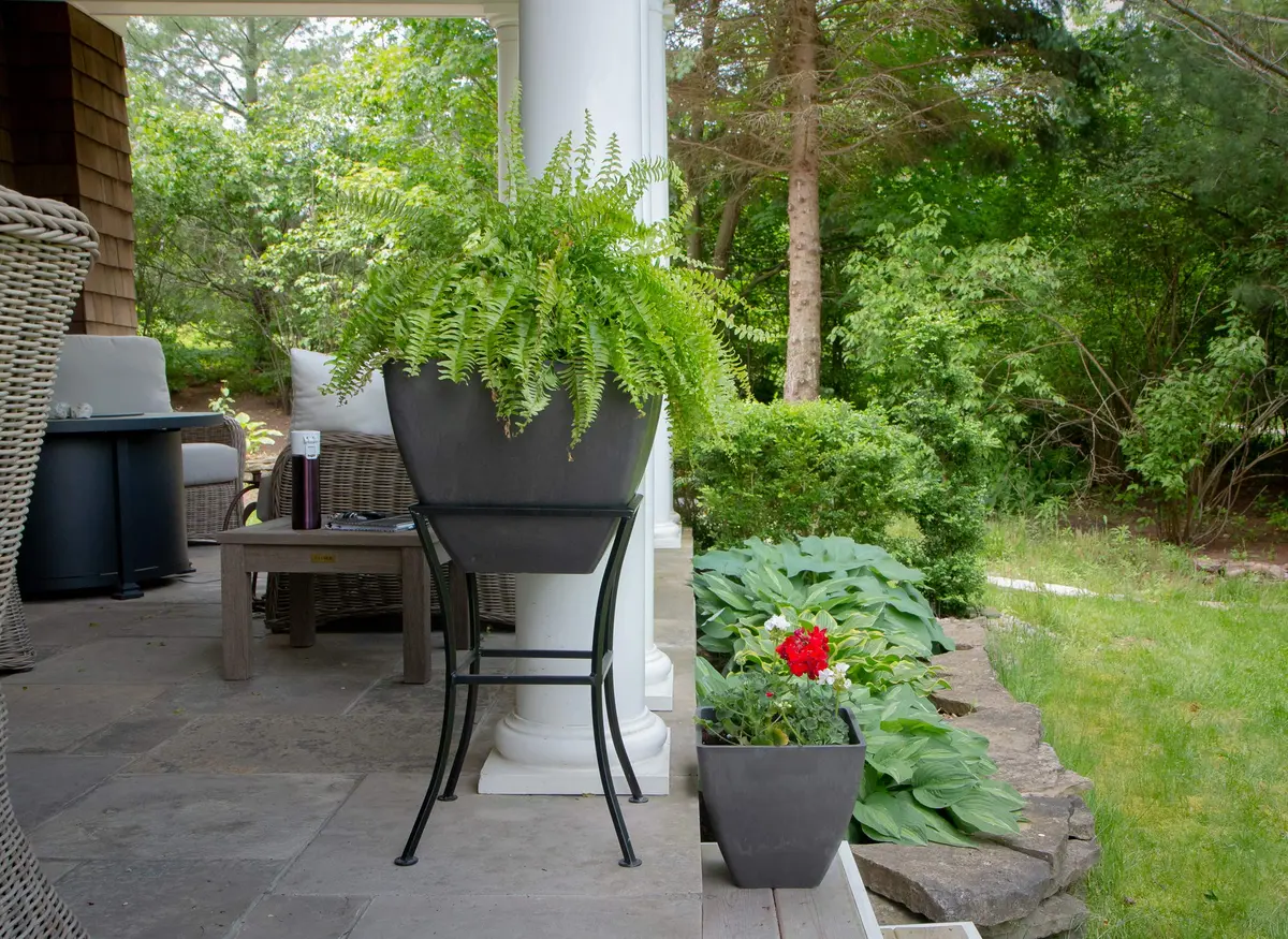 RTS Home Accents 16" Square Garden Planter Graphite | Weather-Resistant Indoor/Outdoor Planter - view 8