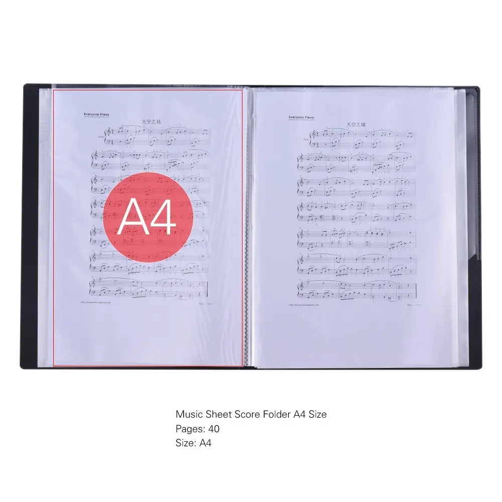 KingPoint Music File Folder A4 Size 40 Pockets | Durable ABS Outer Shell - view 5