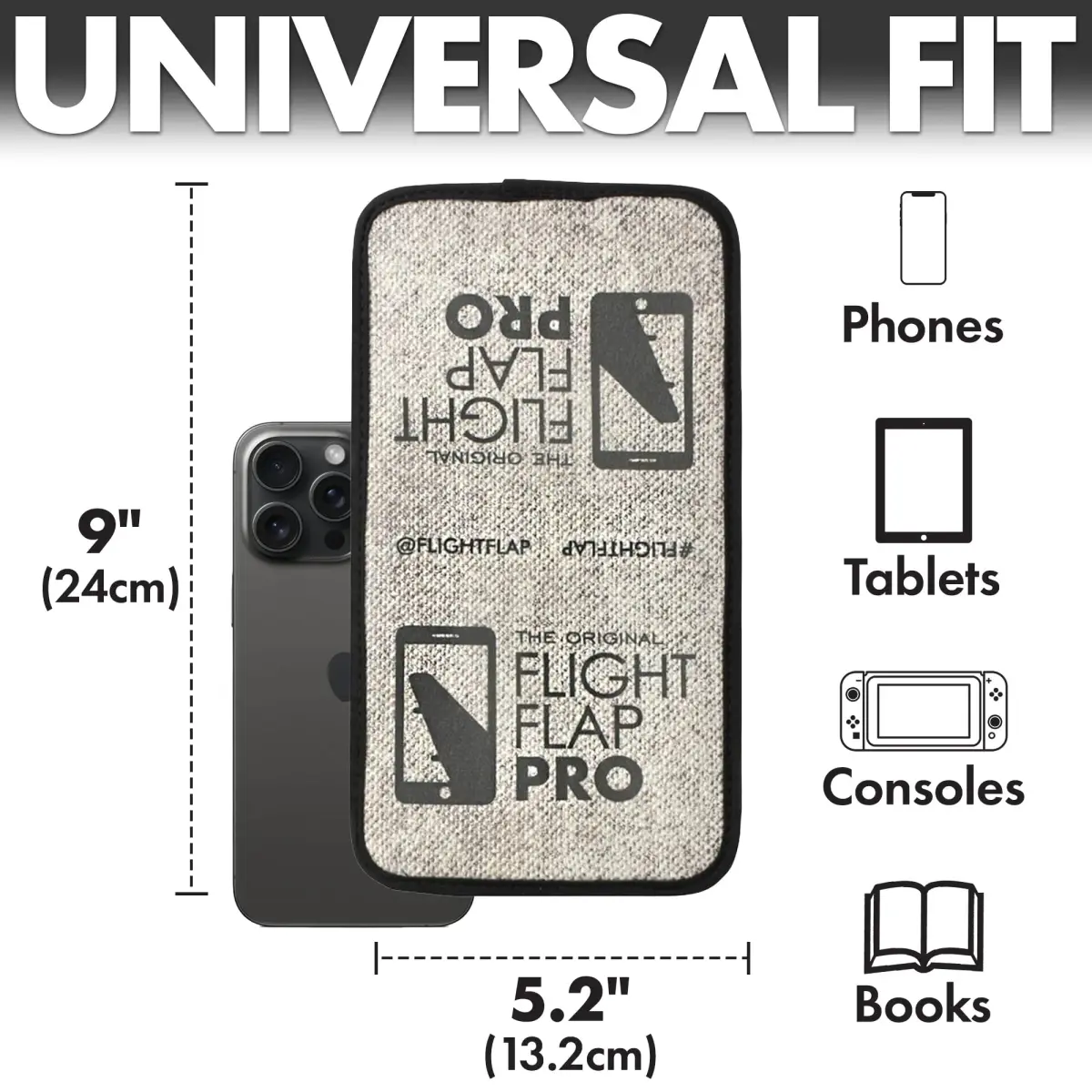 Flight Flap PRO Airplane Phone Holder, Flexible Cell Phone Holder 23.9cm (9.5") | Grips Devices for Travel, Work, and Leisure - view 5