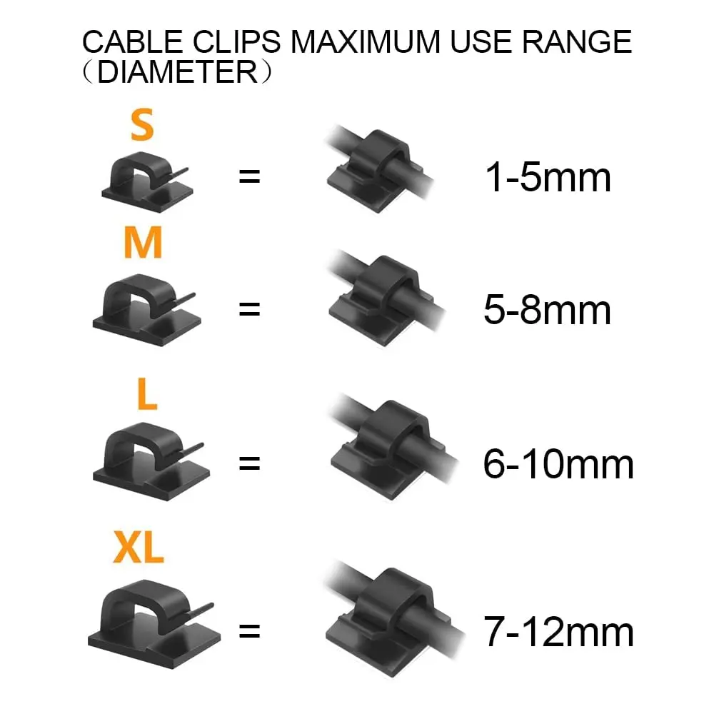 FOLAI 50pcs Adhesive Wire Clips | Car & Home Cable Organizer with Strong Sticky Pad - view 7