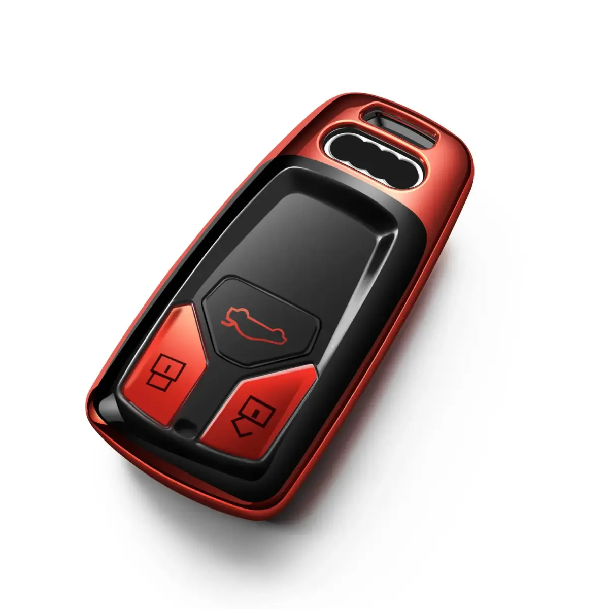 Tukellen Red Soft TPU Key Fob Cover for Audi A4 Q7 Q5 TT A3 A6 SQ5 R8 S5 Smart Key | 360° Protection - main product image
