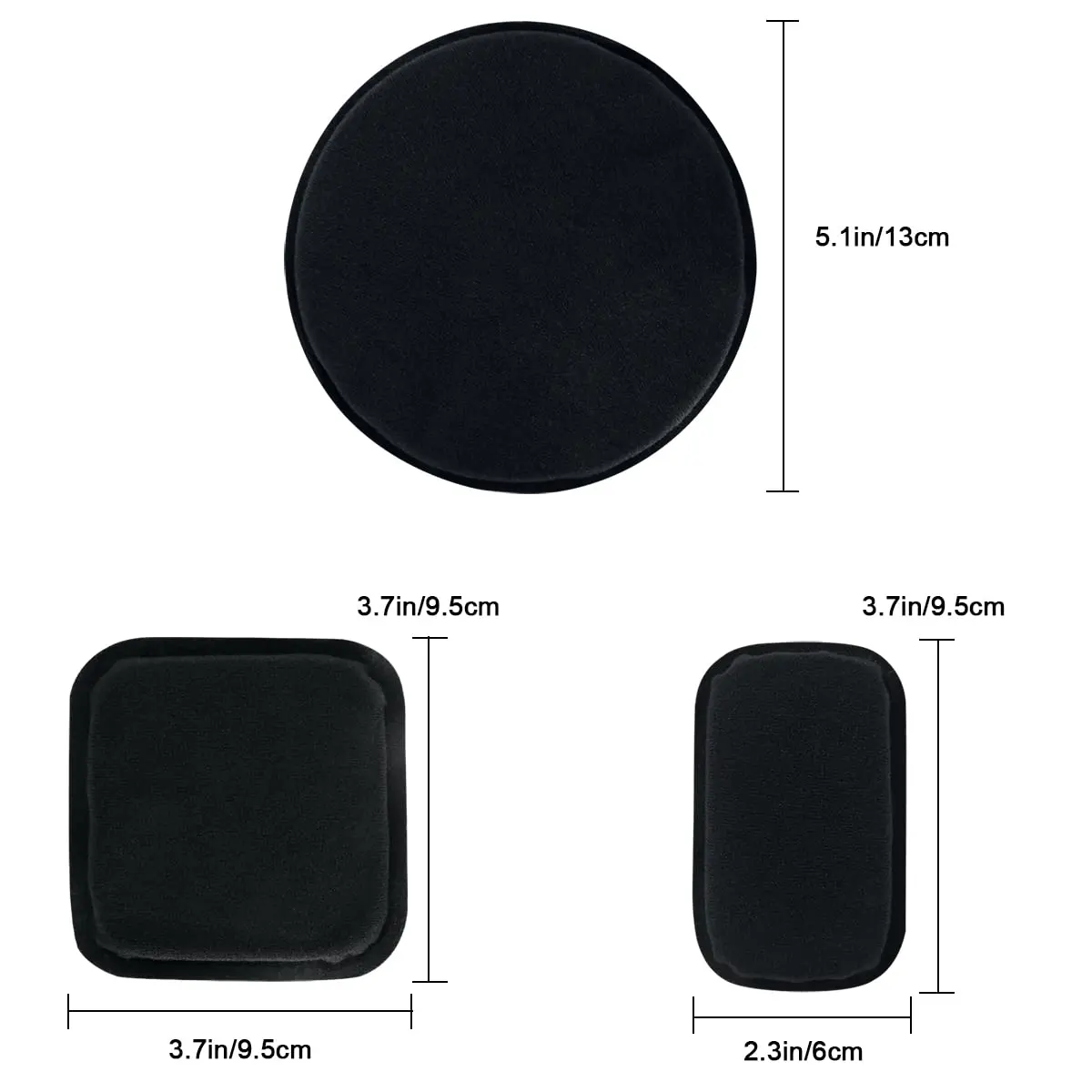 AOUTACC Universal Airsoft Helmet Pads, Replacement Foam Padding Kit for FAST/ACH/MICH Helmets, Black (9 Pads + 10 Hook Circles) - view 8