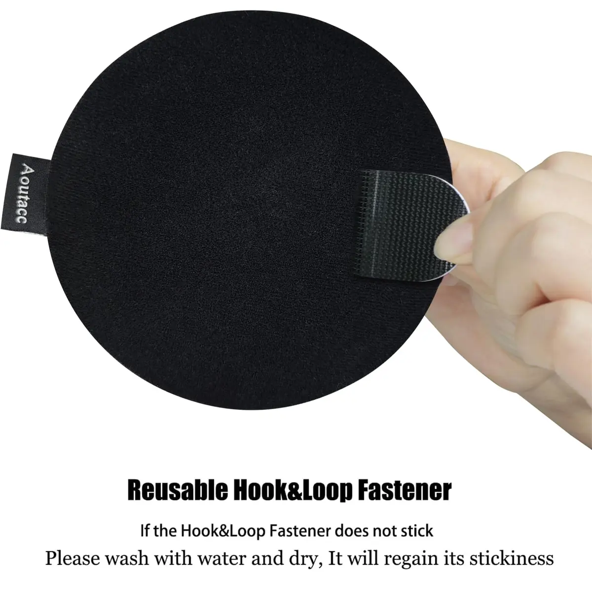 AOUTACC Universal Airsoft Helmet Pads, Replacement Foam Padding Kit for FAST/ACH/MICH Helmets, Black (9 Pads + 10 Hook Circles) - view 3