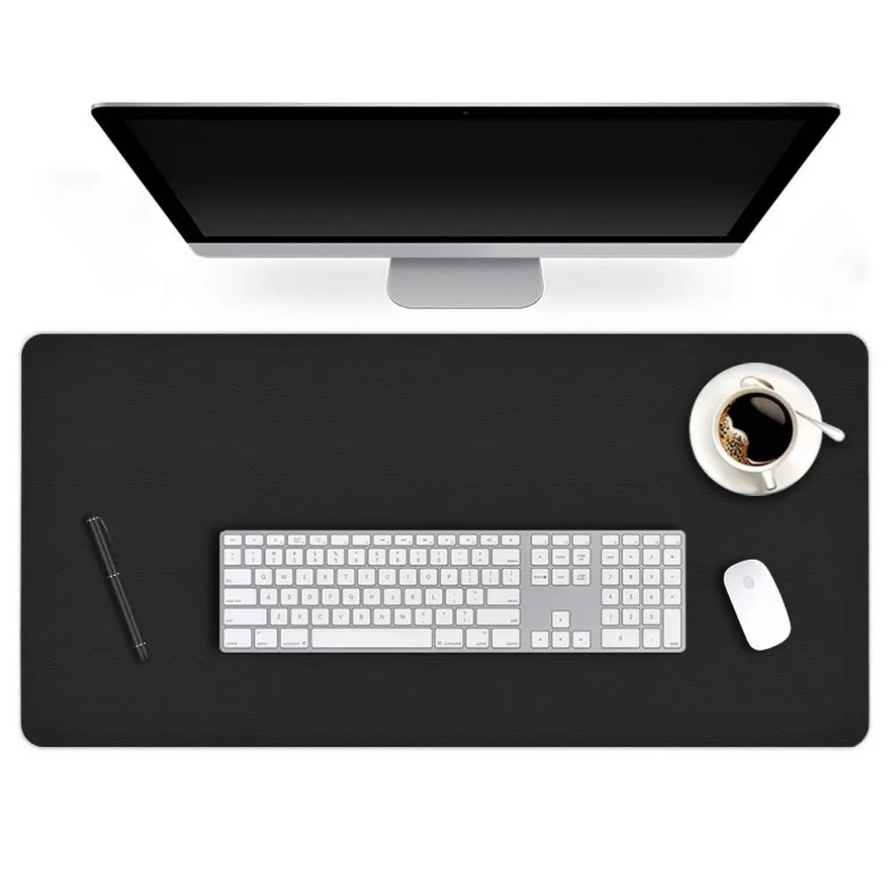 Easy Easy Life Black Desk Pad Protector 61cm x 91cm (24" x 36") | Waterproof PU Leather Mat for Office & Home - main product image