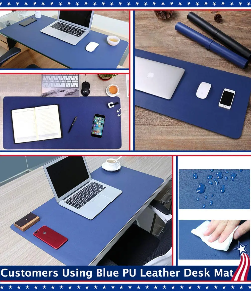 Easy Easy Life Black Desk Pad Protector 61cm x 91cm (24" x 36") | Waterproof PU Leather Mat for Office & Home - view 5