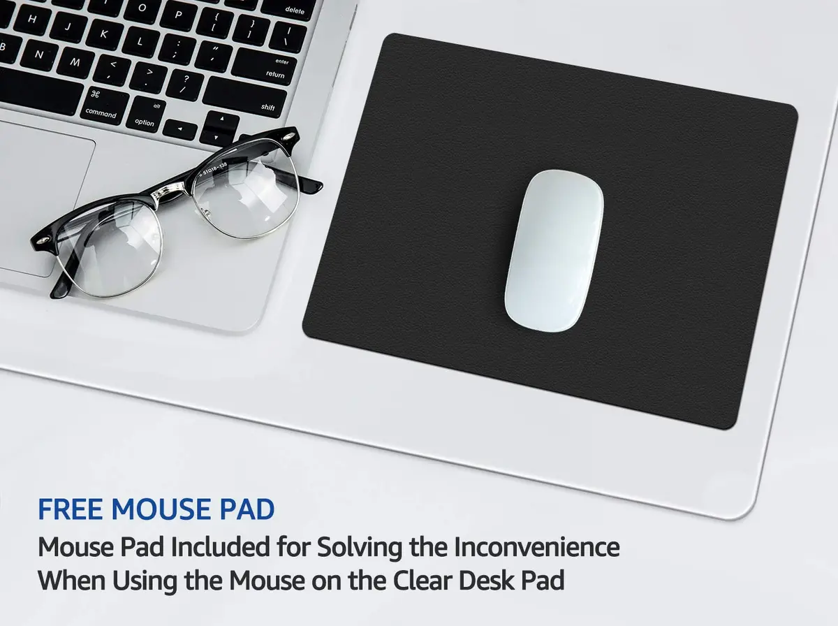 Easy Easy Life Clear Desk Pad Protector 91cm x 61cm (36" x 24") | Waterproof & Wipeable PVC Vinyl Tabletop Surface Cover - view 3