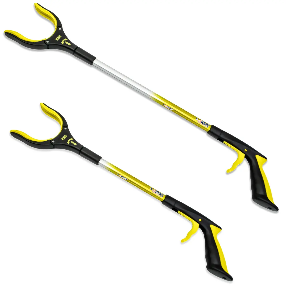 RMS 2-Pack 34 Inch & 21 Inch Reacher Grabber Set | Dual-Length Assistive Tools for Mobility & Daily Living - main product image
