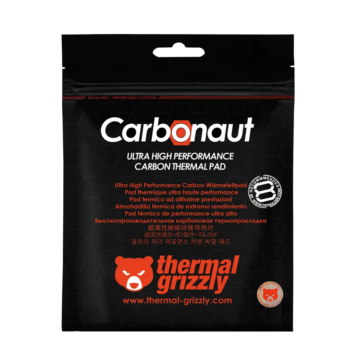 Thermal Grizzly Carbonaut Thermal Pad 51x68x0.2mm | High Conductivity 62.5 W/mK for CPUs and GPUs - view 9