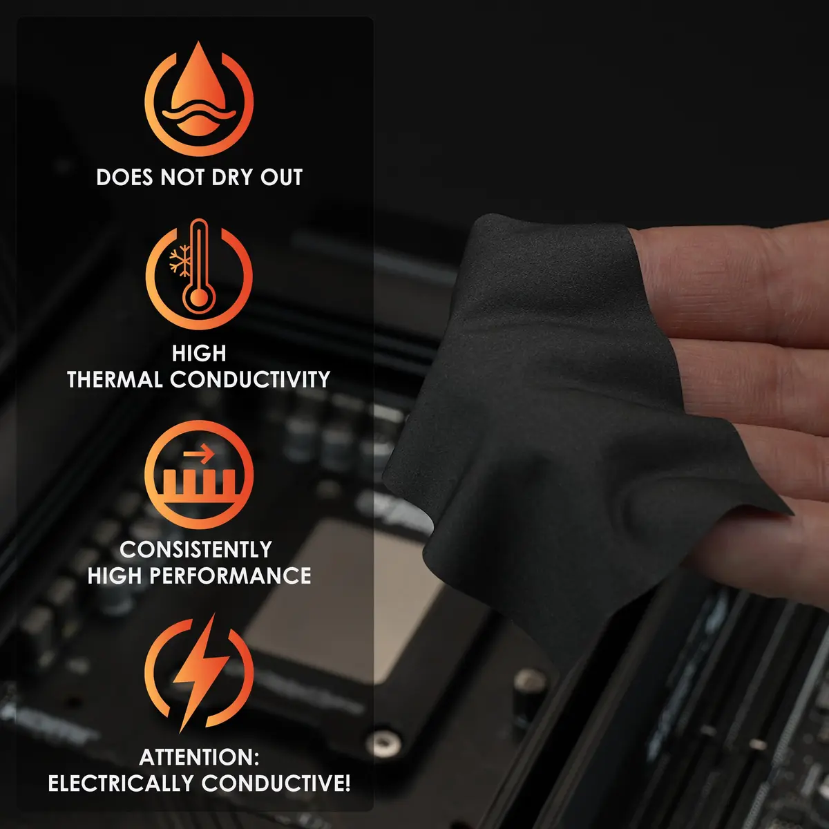 Thermal Grizzly Carbonaut Thermal Pad 51x68x0.2mm | High Conductivity 62.5 W/mK for CPUs and GPUs - view 3