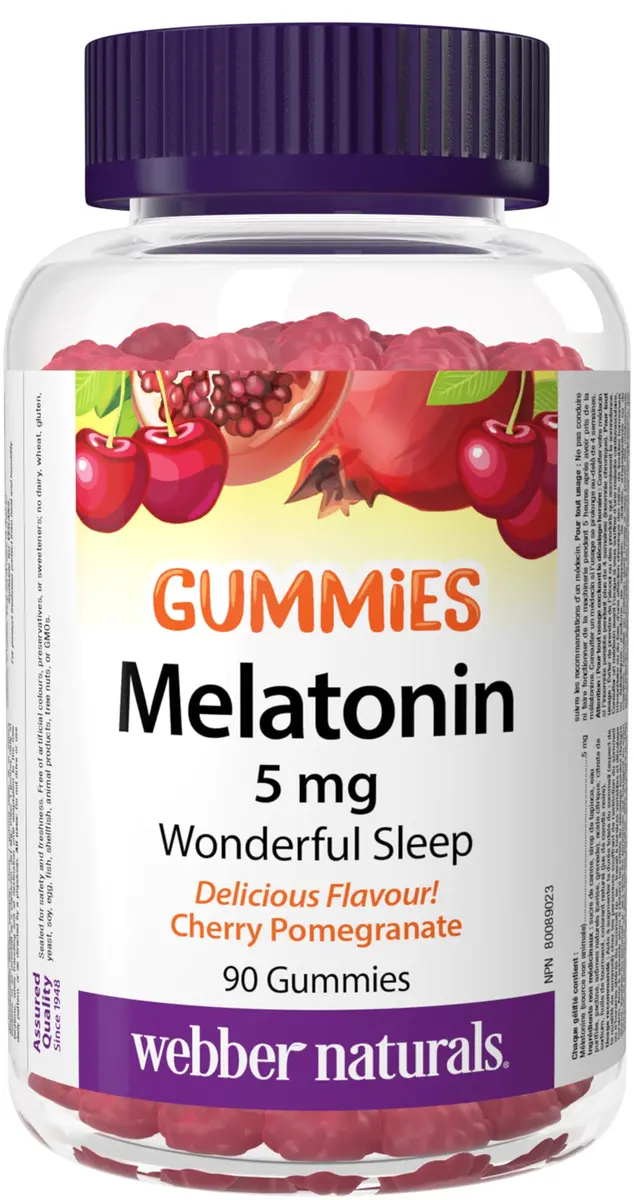 Webber Naturals Melatonin 5 Mg Gummies | Natural Sleep Aid for Adults (90 Count) - main product image