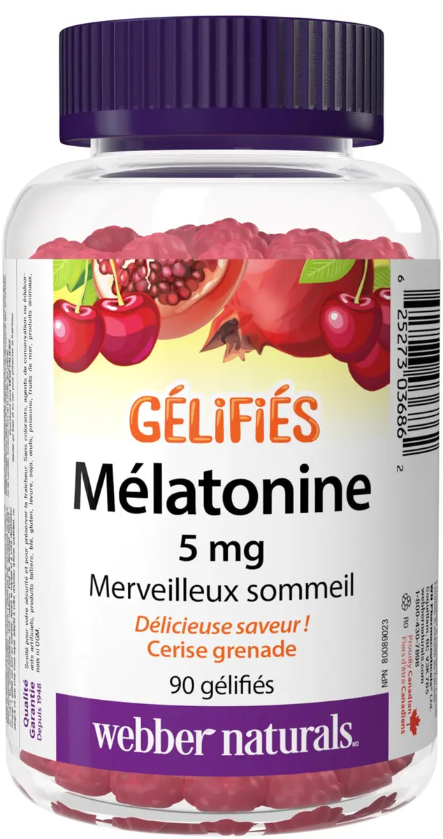 Webber Naturals Melatonin 5 Mg Gummies | Natural Sleep Aid for Adults (90 Count) - view 2