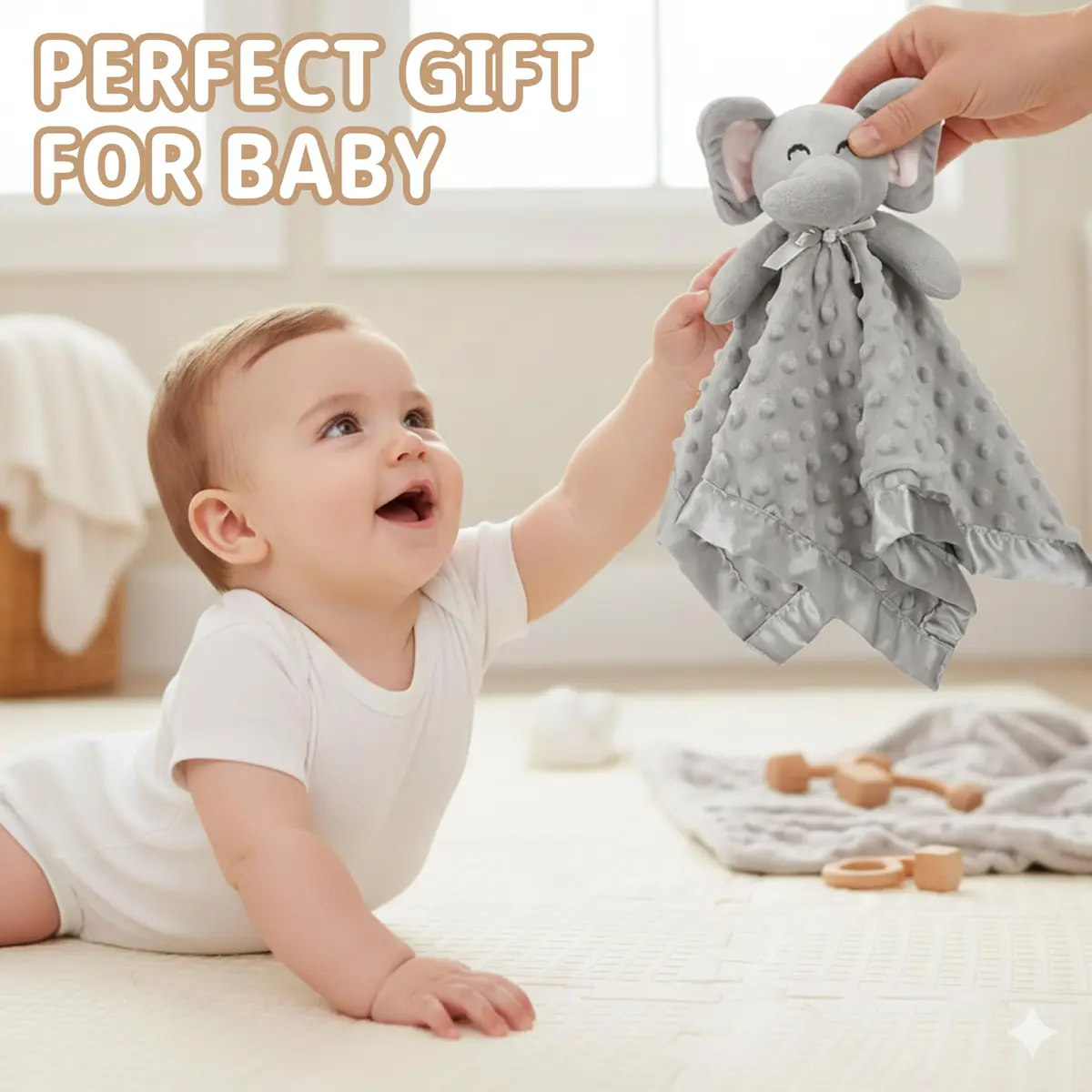 Pro Goleem Elephant Security Blanket 16 Inch | Soft Lovey for Babies & Toddlers - view 7