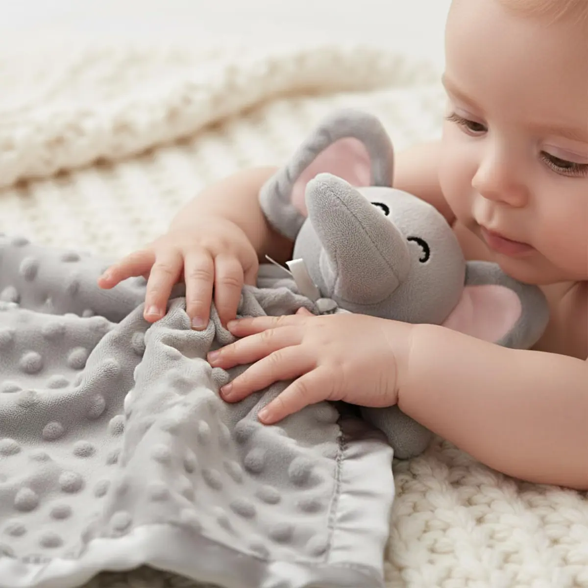 Pro Goleem Elephant Security Blanket 16 Inch | Soft Lovey for Babies & Toddlers - view 4