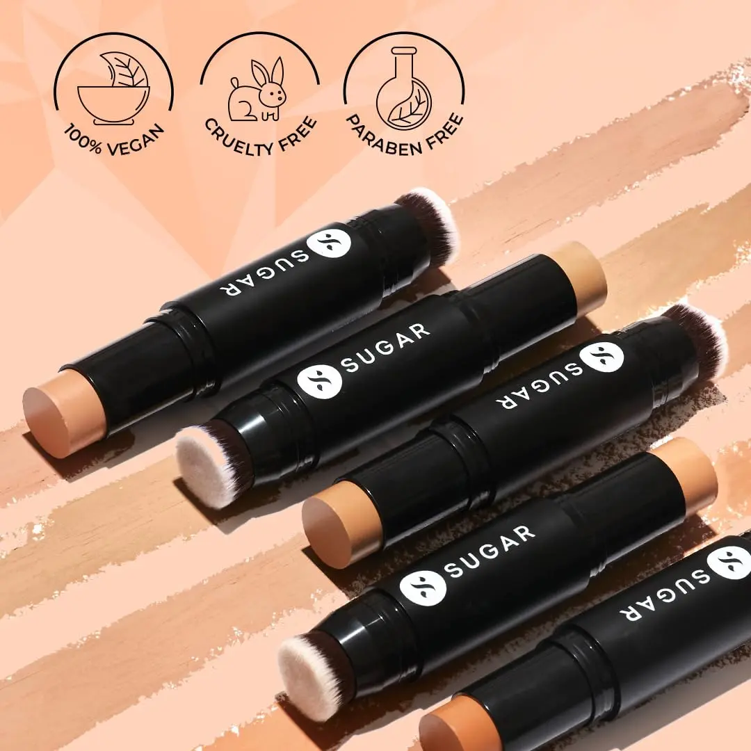SUGAR Ace Of Face Foundation Stick - 52 Corretto (Tan, Yellow Undertone) 12gm | Full Coverage Matte Finish - view 4