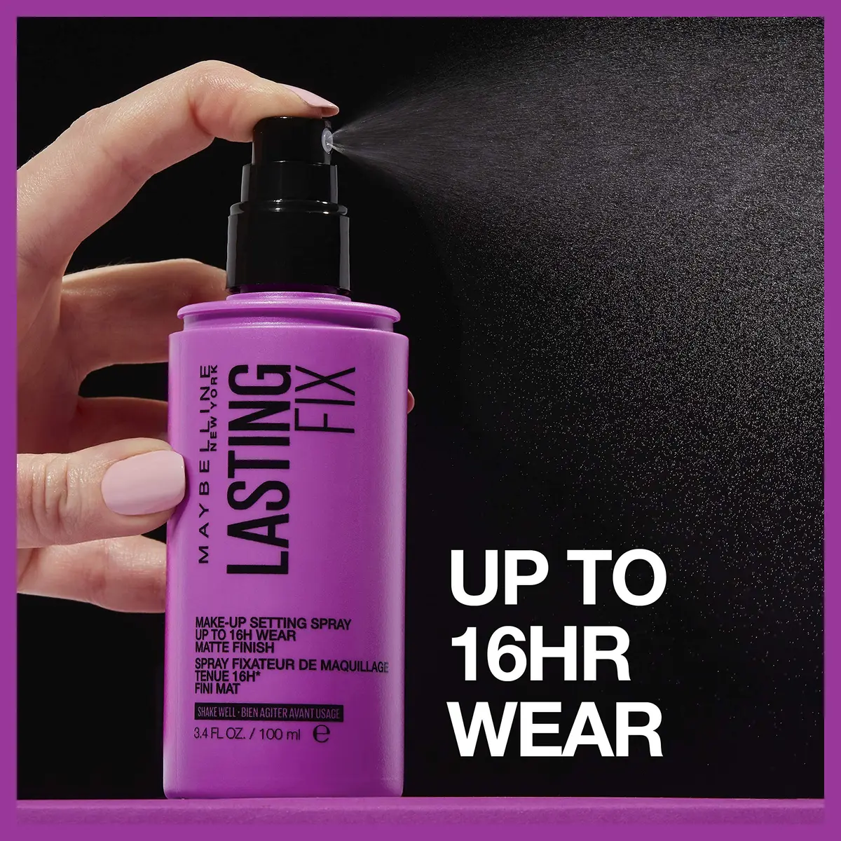 MAYBELLINE New York Lasting Fix Setting Spray Matte Finish 100ml (3.4 Fl Oz) | Locks Makeup Up To 16 Hours - view 3