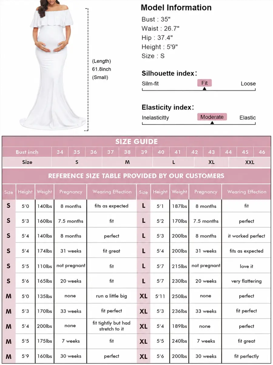 Glampunch Off Shoulder Maternity Dress for Photoshoot, Baby Shower | Flowy Maxi, Soft Stretchy Fabric, Elegant Fit - view 5