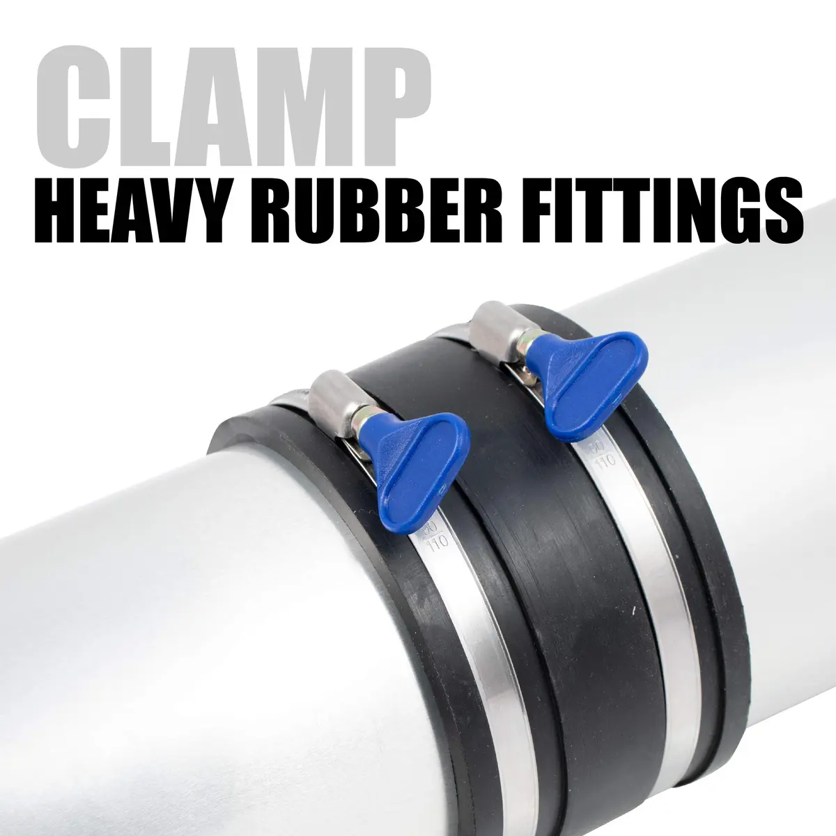 Fulton Woodworking Tools 4 Inch Stainless Steel Hose Clamps 10 Pack | Adjustable, Rust-Resistant, Easy Turn Key - view 7