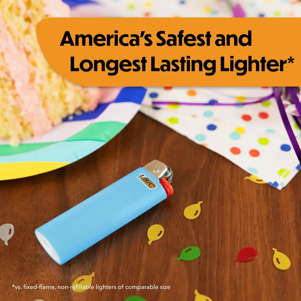 BIC Classic Maxi Pocket Lighter 8-Pack Assorted Colors | Child-Resistant, Up to 2x Lights vs Competitor - view 5