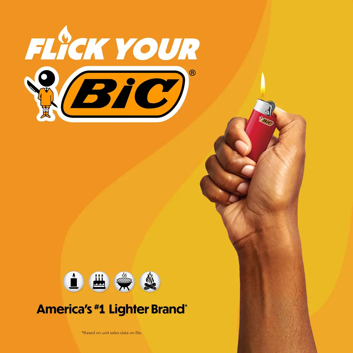 BIC Classic Maxi Pocket Lighter 8-Pack Assorted Colors | Child-Resistant, Up to 2x Lights vs Competitor - view 9