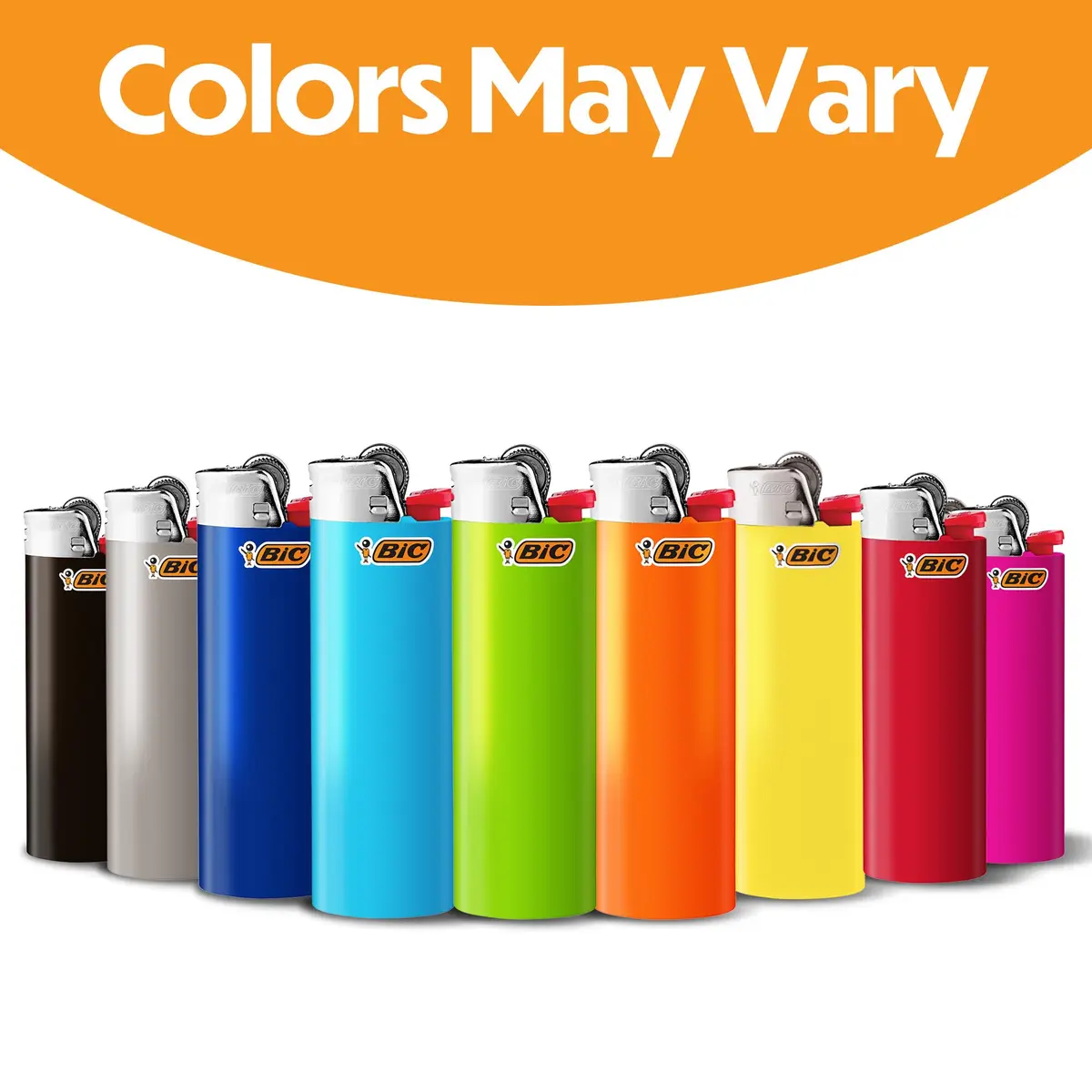BIC Classic Maxi Pocket Lighter 8-Pack Assorted Colors | Child-Resistant, Up to 2x Lights vs Competitor - view 2