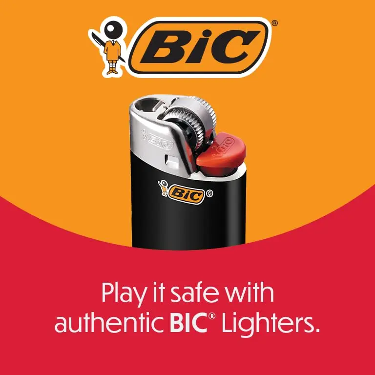 BIC Classic Maxi Pocket Lighter 8-Pack Assorted Colors | Child-Resistant, Up to 2x Lights vs Competitor - view 3