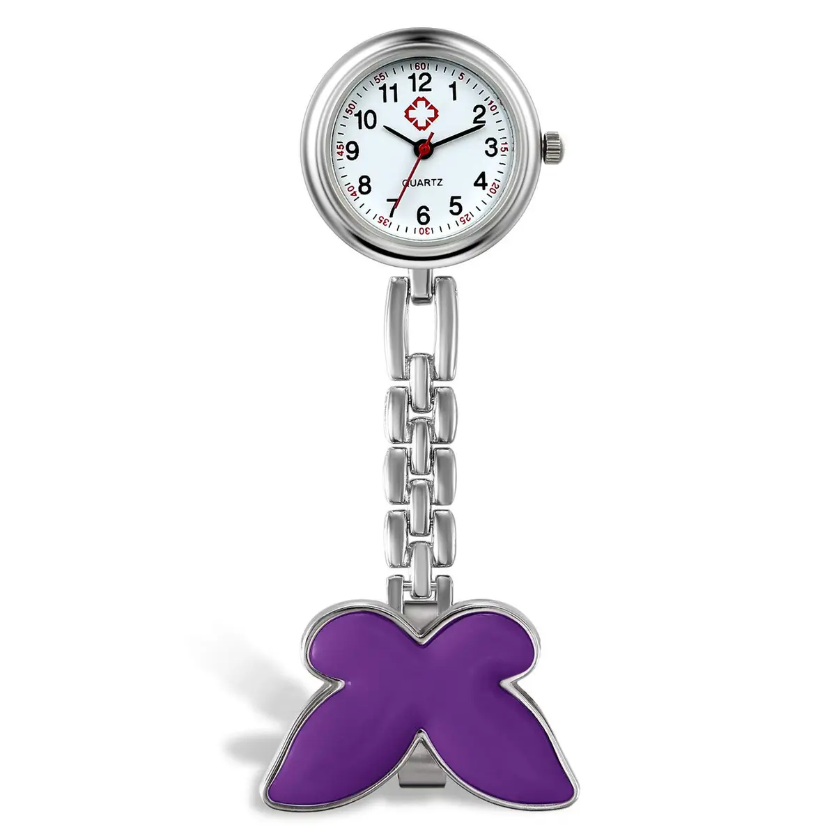 Avaner Butterfly Nurse Watch Clip-On Analog Quartz Fob Pocket Watch 2.6cm - main product image