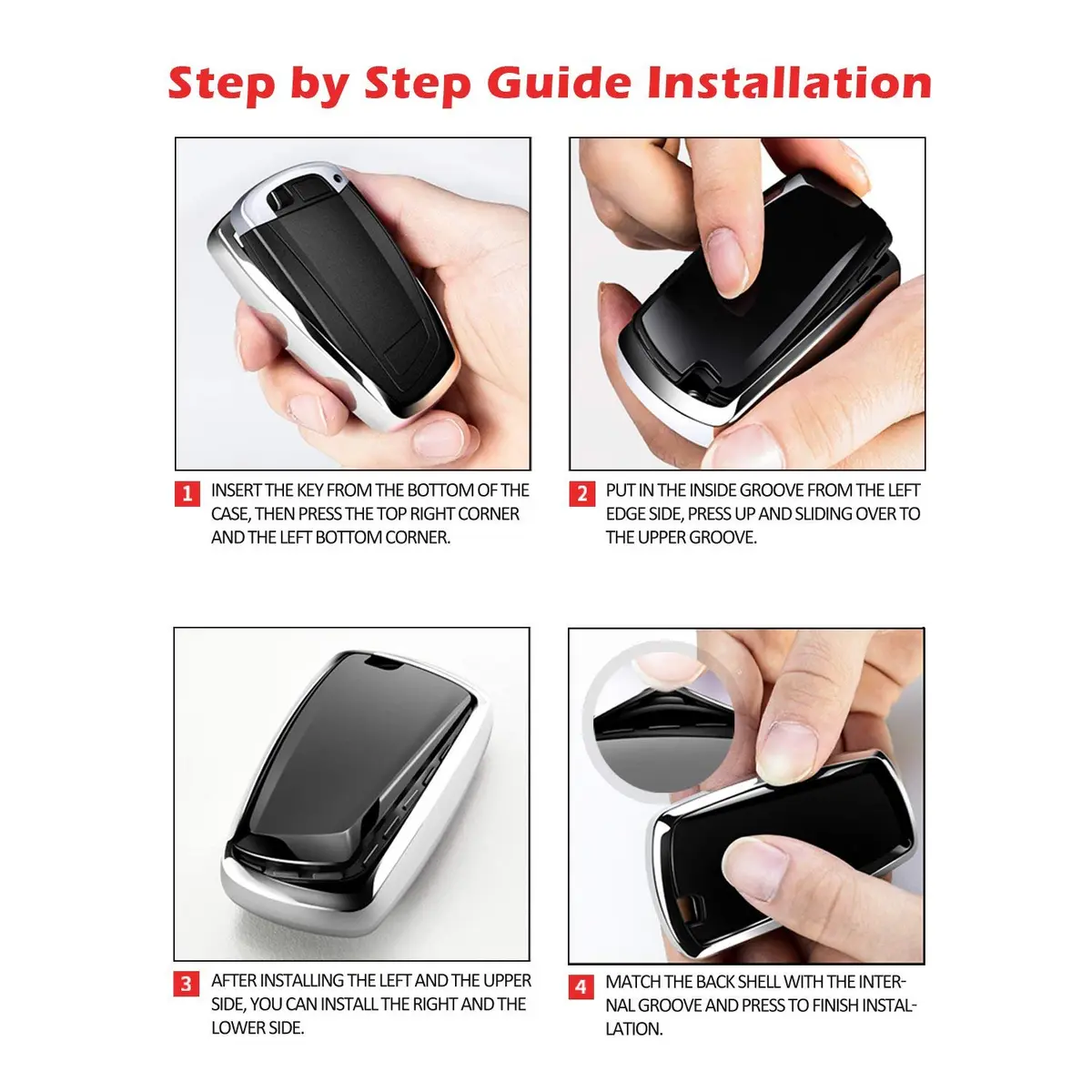 Tukellen Blue Soft TPU Key Case Cover for Audi A4 A5 A6 A7 A8 Q2 Q3 Q5 Q7 R8 TT S4 S5 S6 S7 S8 SQ5 TTRS (1-Pack) - view 5