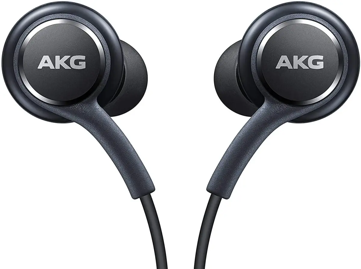 AKG Stereo Wired In-Ear Headphones with Microphone, Black/White, 3.5mm Jack | Quality Audio Output for Samsung Galaxy Phones - main product image