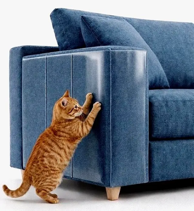 FTSTC Anti Cat Scratch Furniture Protector 12-Pack | Heavy Duty Self-Adhesive Transparent Scratch Deterrent for Cats - view 2