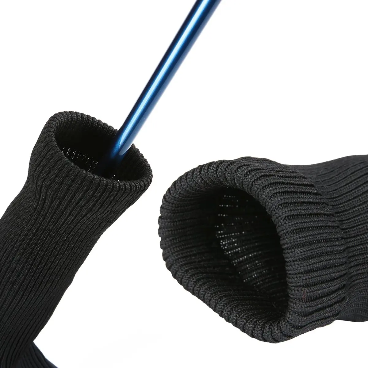 LONGCHAO Golf Club Head Cover Set 3 pcs | Thick, Soft & Interchangeable Tags (1680D Material, Blue) - view 6