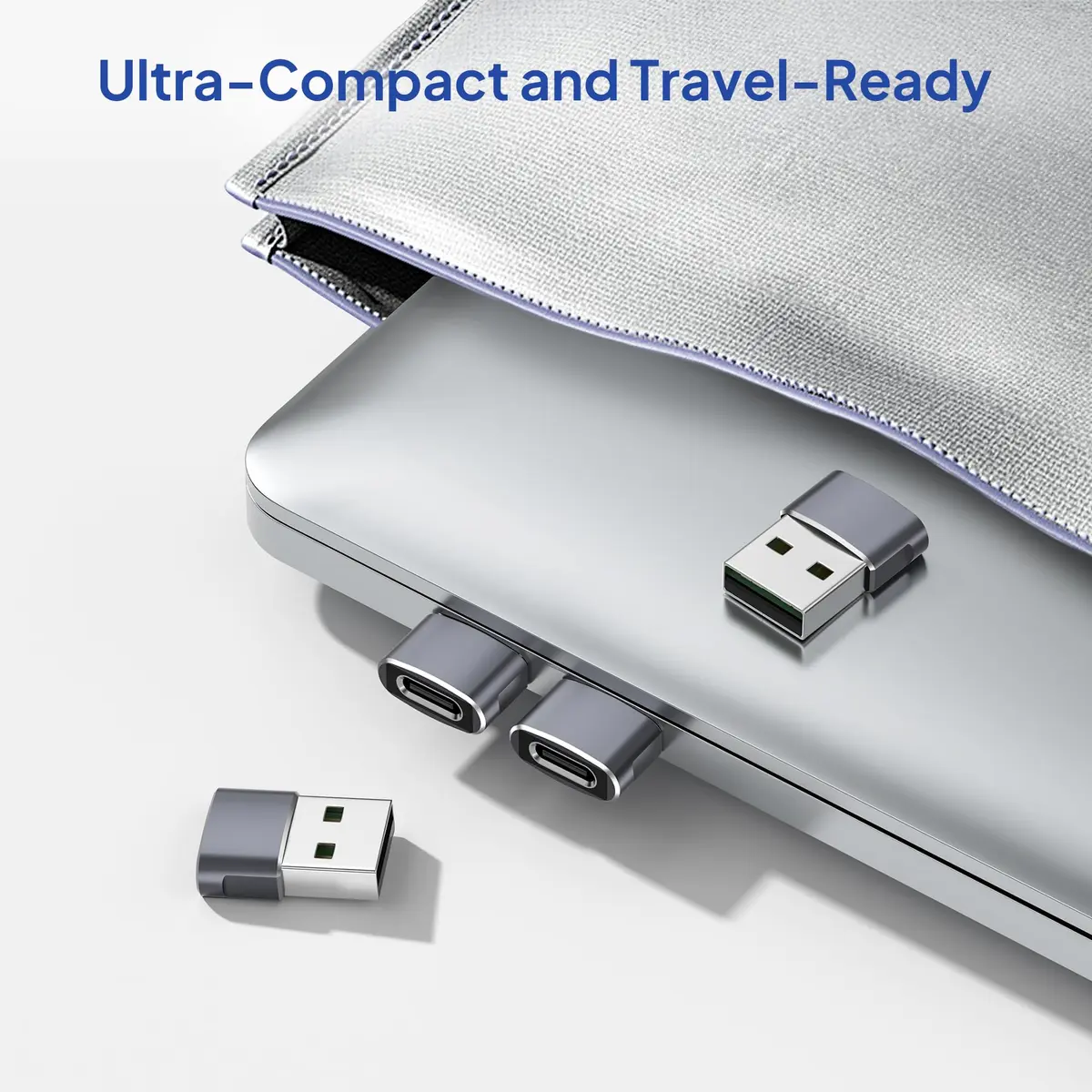 Elebase USB-C Female to USB-A Male Adapter 4-Pack | Data & Charging Support, Compact Design, 12-Month Warranty - view 7