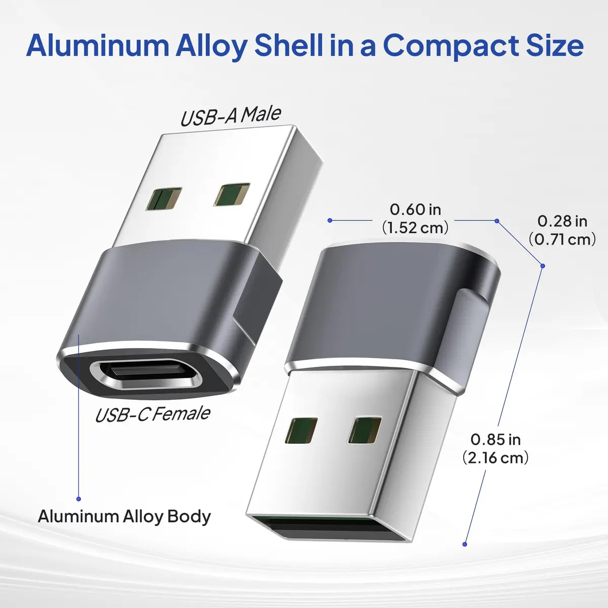 Elebase USB-C Female to USB-A Male Adapter 4-Pack | Data & Charging Support, Compact Design, 12-Month Warranty - view 4