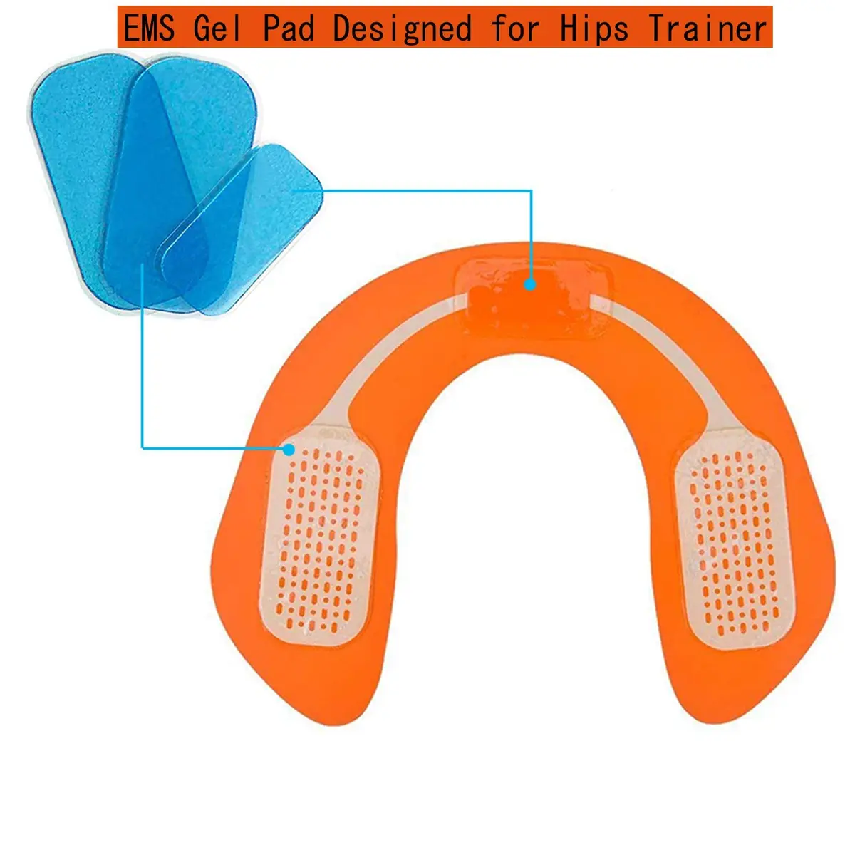 Hocai Gel Pads Replacements for EMS ABS Hips Massage Trainer 10x5cm & 7x3cm | Hydrogels for Hip Toning & Support - view 5